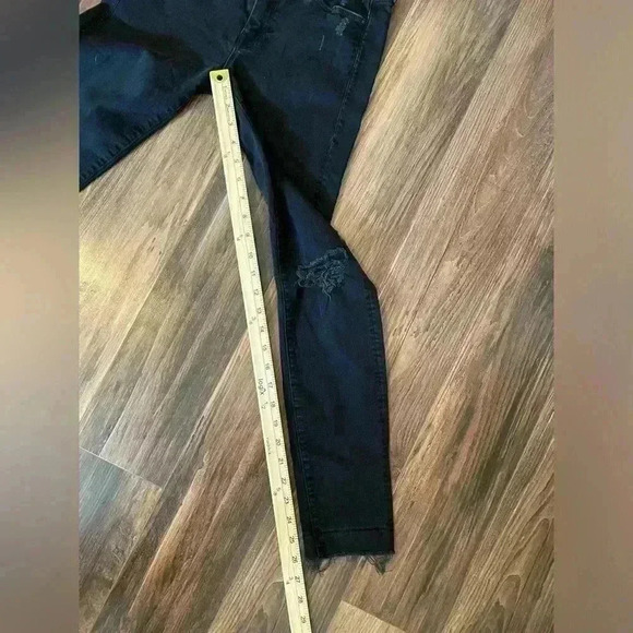 Mother Jeans Womens Size 26 Black The Looker Ankle Fray Raw Hem‎ Guilty as Sin - Picture 7 of 11